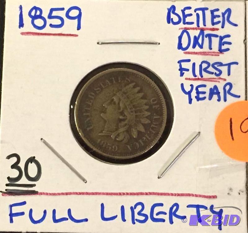 2 Indian head Cents 1859-1863