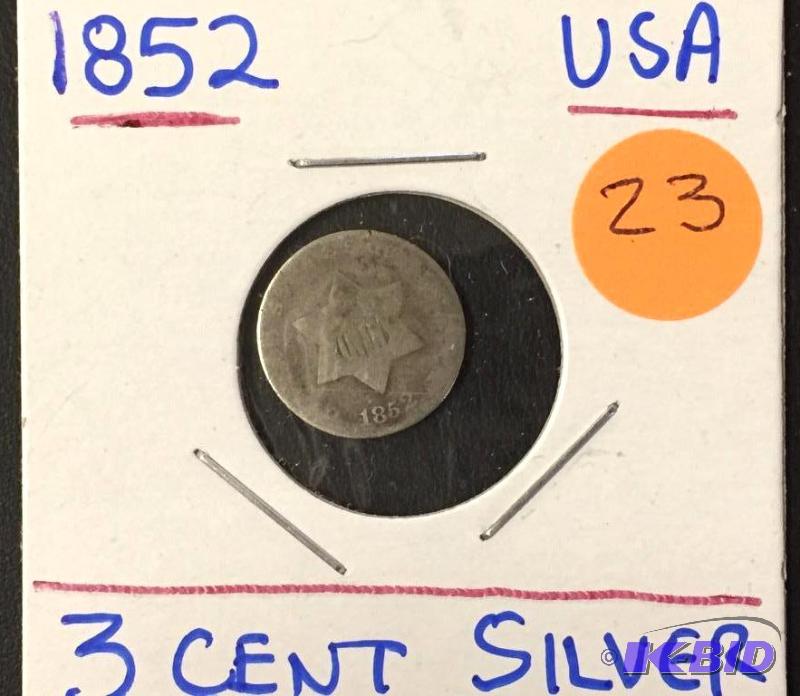 1852 # Cent Silver(Scarce)