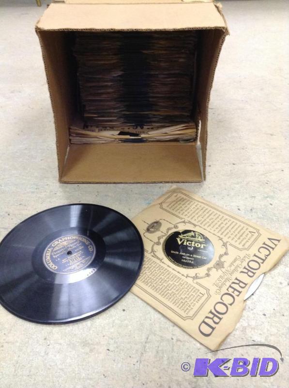 lot 110 image: Lot of vintage 78 records two sided