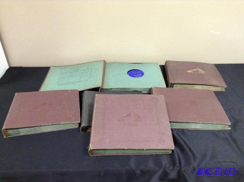 lot 32 image: Six Victor 78RPM Record Albums & Records