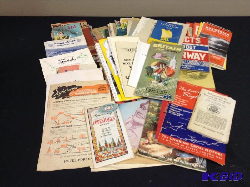 lot 41 image: Lot of vintage travel brochures for Europe, Sweden and Norway