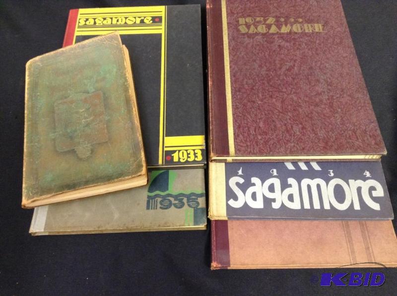 lot 5 image: Lot of vintage baby book and 1930-1935 Roosefelt High School, Minneapolis Minnesota yearbooks