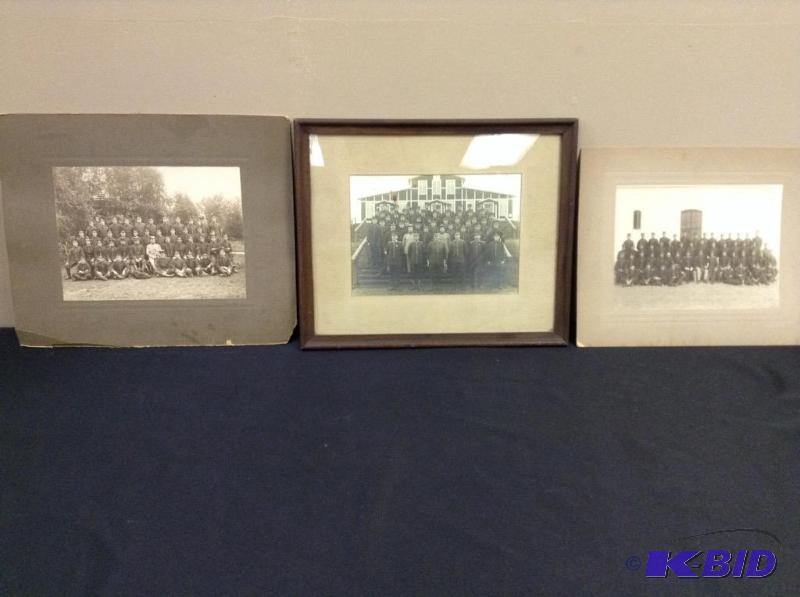 lot 54 image: Vintage cabinet cards of Swedish Military circa 1900s and framed photo