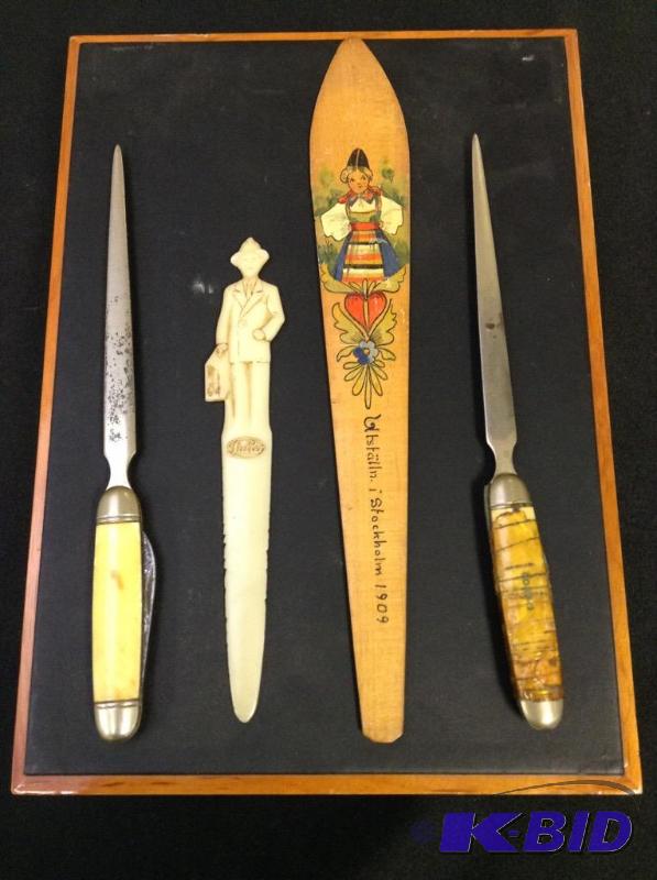 lot 62 image: Vintage letter openers and pocket knives