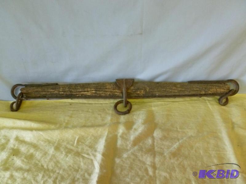 lot 36 image: Large antique horse evener that measures 38&q...