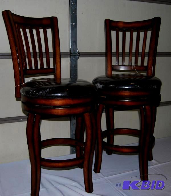 Pair of Castle Creek Swivel Barstools, 24 s...