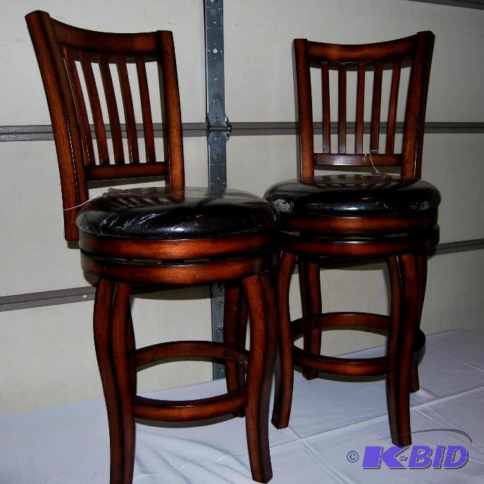 Pair of Castle Creek Swivel Barstools, 24 s...