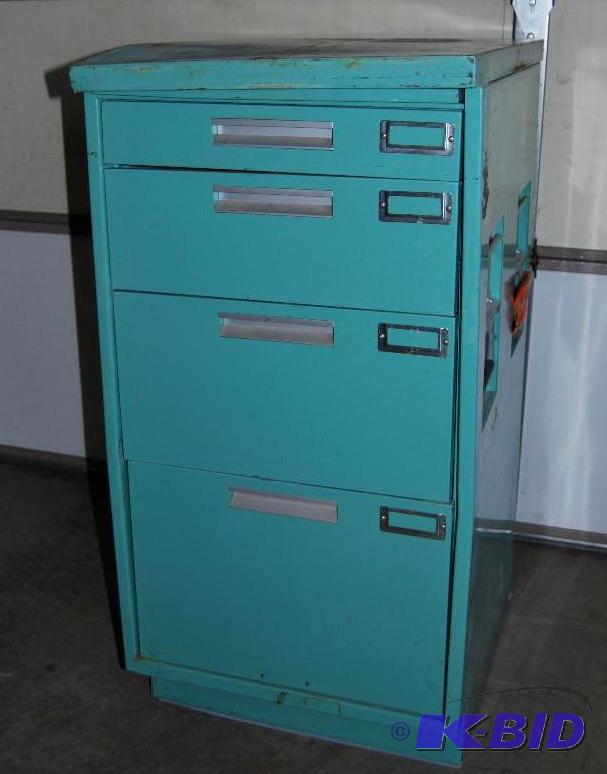 U.S. Military Surplus Medical 4 Drawer Cabine...