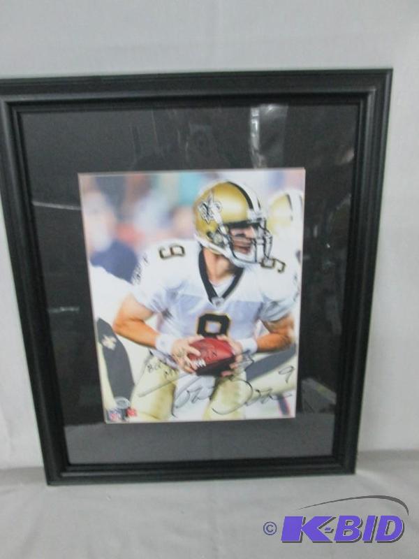 Drew Brees Autographed Frame Print