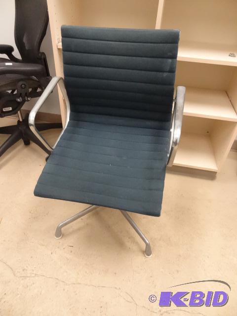 lot 108 image: Herman miller Eames aluminum frame office cha...