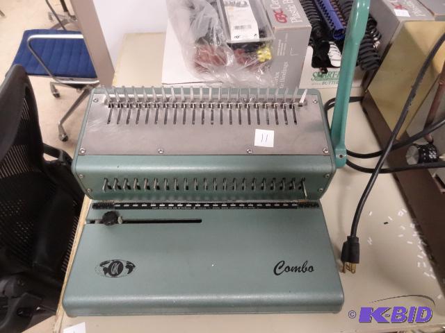 lot 11 image: Combo Hand Operated RIng Binder 121 KM...