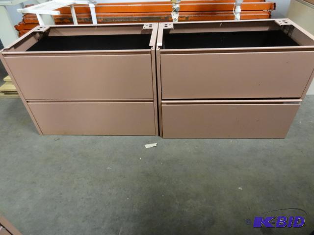 lot 125 image: 2 Metal Lateral FIles 36" No Tops...