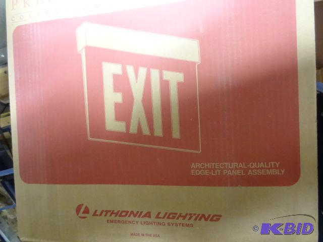 lot 150 image: Lithonia Lighting Exit SIgn New...