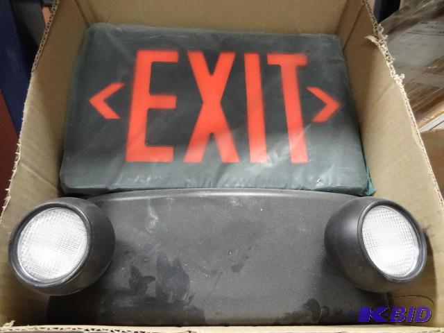 lot 152 image: Black Emergency Exit Flood LIght Kit. New...