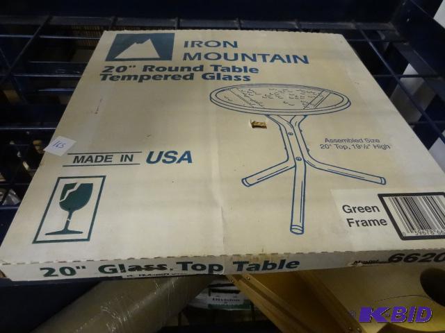 lot 165 image: Iron Mountain 20" Round Table...