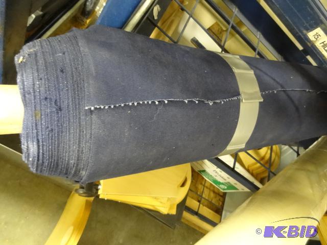 lot 167 image: 60" Roll of Fabric. Navy Blue...
