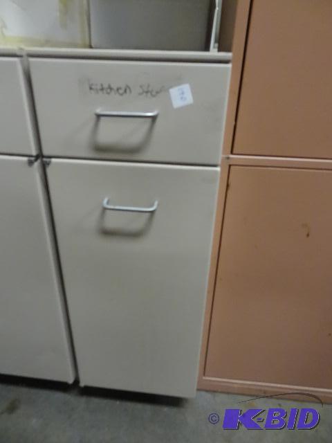 lot 190 image: Metal Cabinet 1 Door and 1 Drawer 12 X 24 X 3...