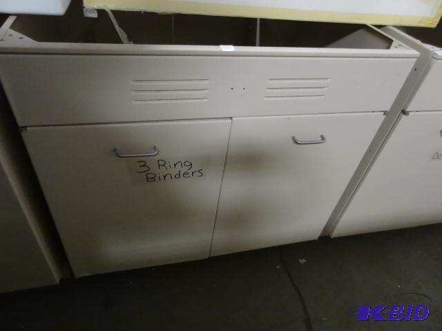 lot 220 image: Metal 2 Door Cabinet 36 X 25 X 35 No Top...