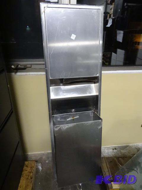 lot 269 image: In Wall Stainless Bathroom Towel Dispenser an...