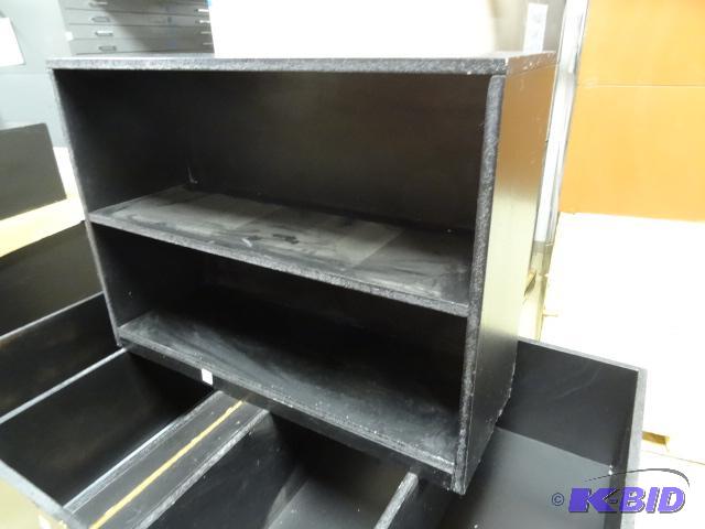 lot 274 image: Partical Board Book SHelf. Painted Black. Sol...