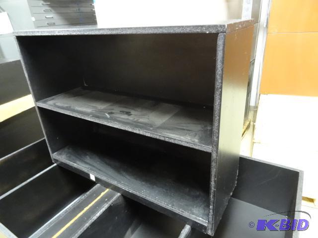 lot 277 image: Partical Board Book SHelf. Painted Black. Sol...