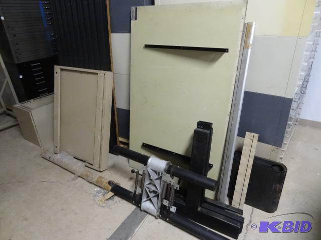 lot 282 image: Disassembled Drafting Table. Has a Main Drawi...