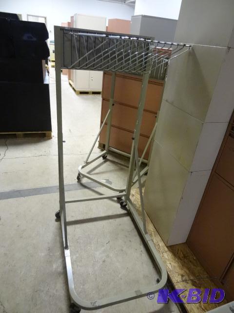lot 49 image: Safco plan holder on wheels. Holds 12 plans. ...