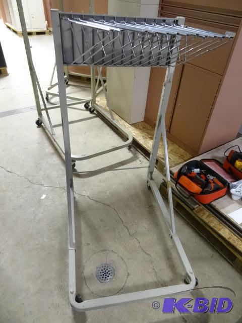 lot 50 image: Plan holder on wheels. Holds 12 plans. Includ...