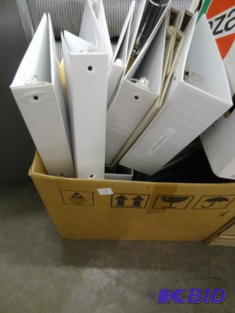 lot 91 image: Box of 3 Ring Binders...