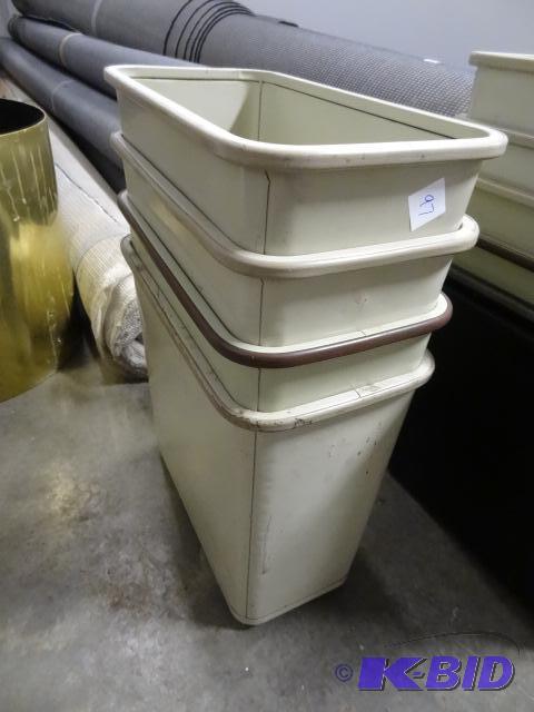lot 97 image: 4 Metal Office Garbage Can...