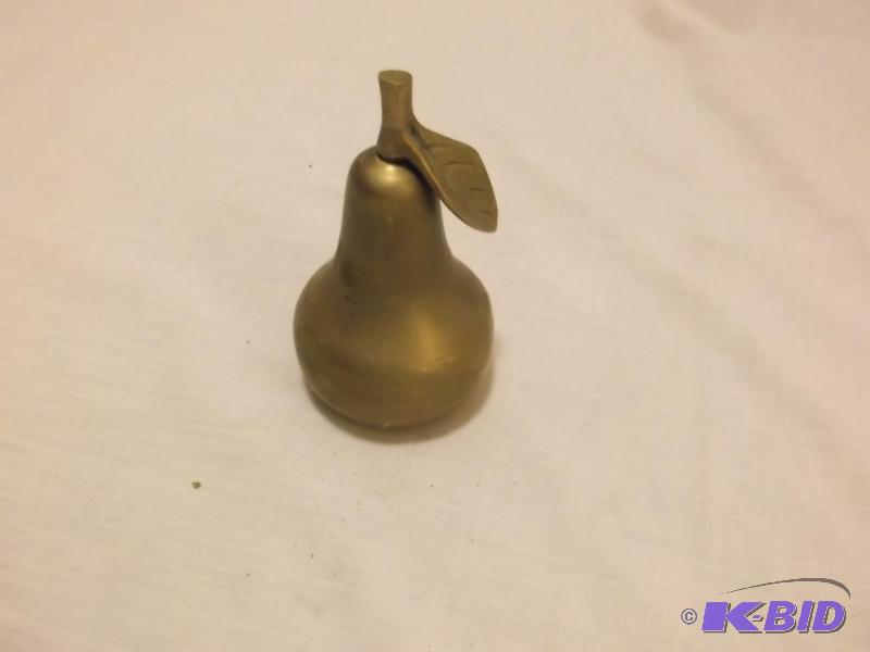 Heavy cast brass pear bell in great condition...