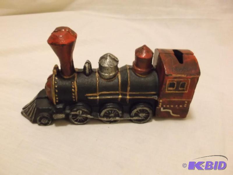 Collectable cast iron train bank 8&quot L x ...