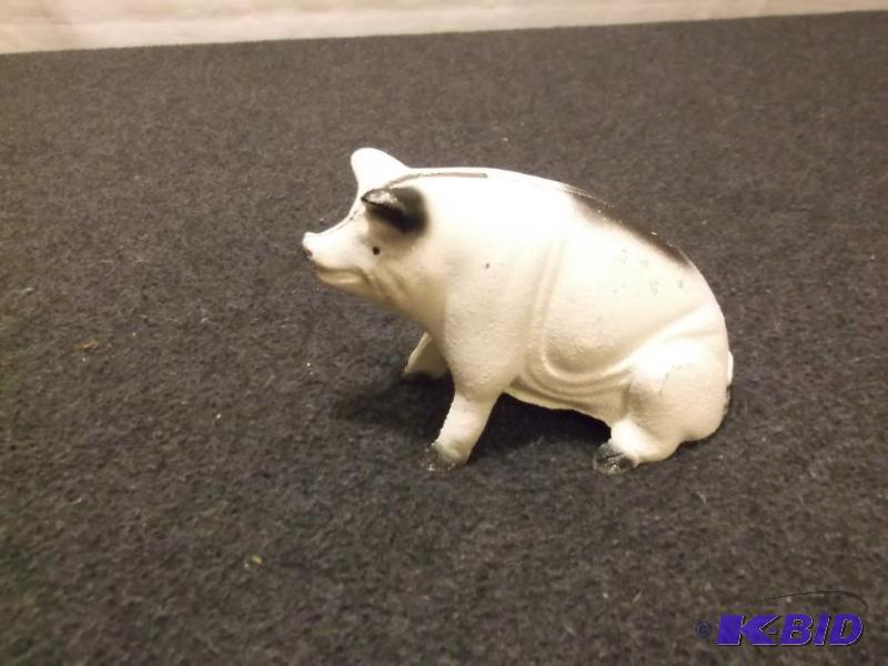 Vintage cast iron pig bank 5&quot L x 2 34&...
