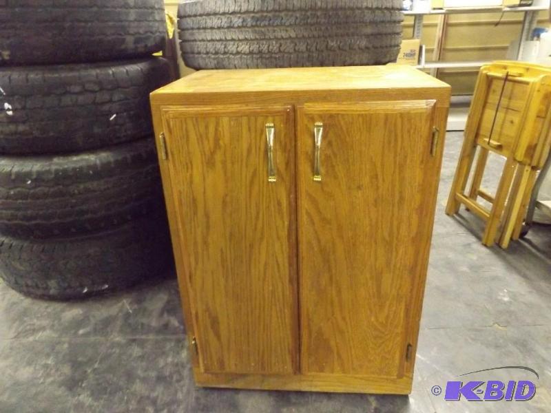 lot 233 image: Two door cabinet - on wheels