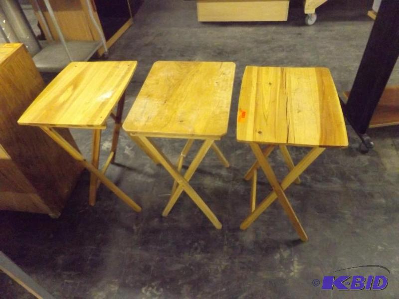 lot 235 image: Three TV tray tables