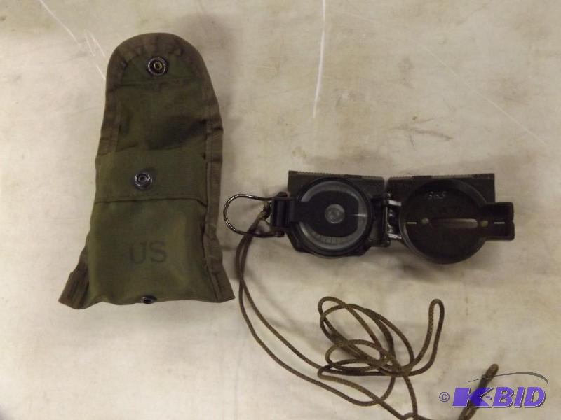 lot 250 image: U.S. Military Issue Magnetic Compass with case.