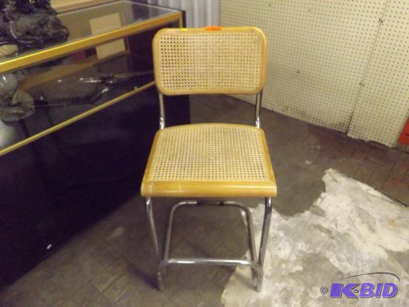 lot 323 image: tall chair with cane backing
