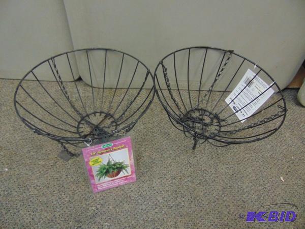 lot 18 image: (2) 14" Growers Basket   Appear new as ...