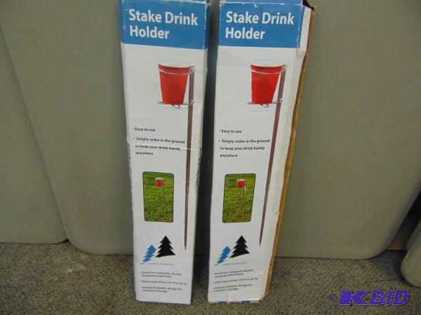 lot 23 image: (2) Yard Games Drink Holders   Breaks down fo...