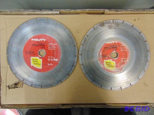 lot 35 image: (2) 12" Diamond Blades   About half diam...