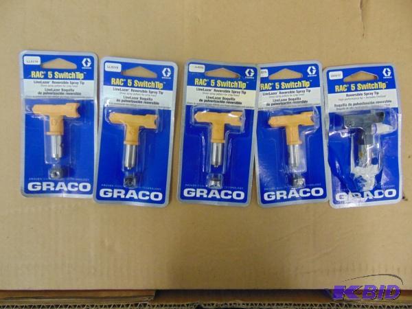 lot 39 image: (5) Graco Painting Tips   (4) Unopened  (1) O...