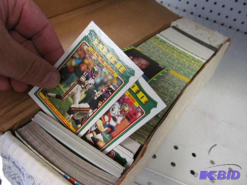 Box of Mid 1980s Topps NFL Football Cards