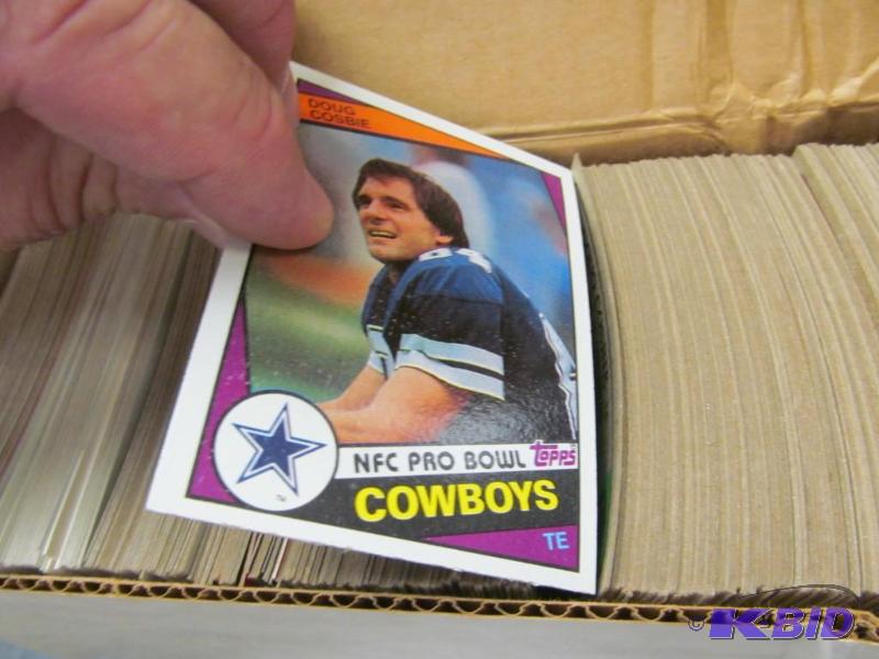 Box of 1984 Topps Football Cards