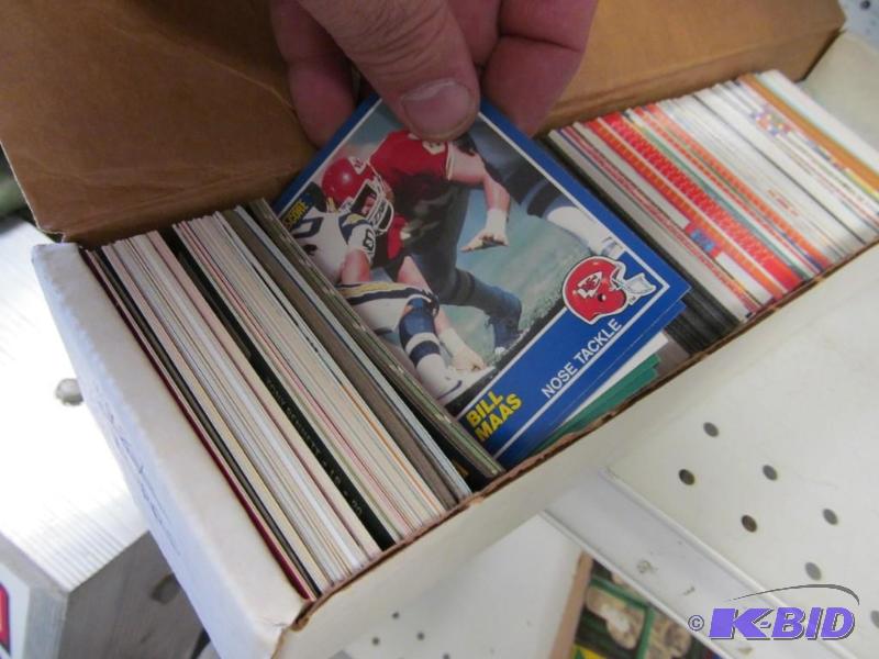 Box of 1980s Misc Football Cards