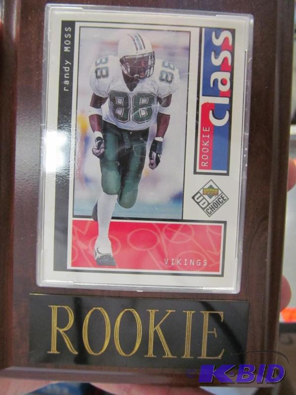 Randy Moss Vikings Upper Deck Rookie Class Plaque Mounted Rookie Card