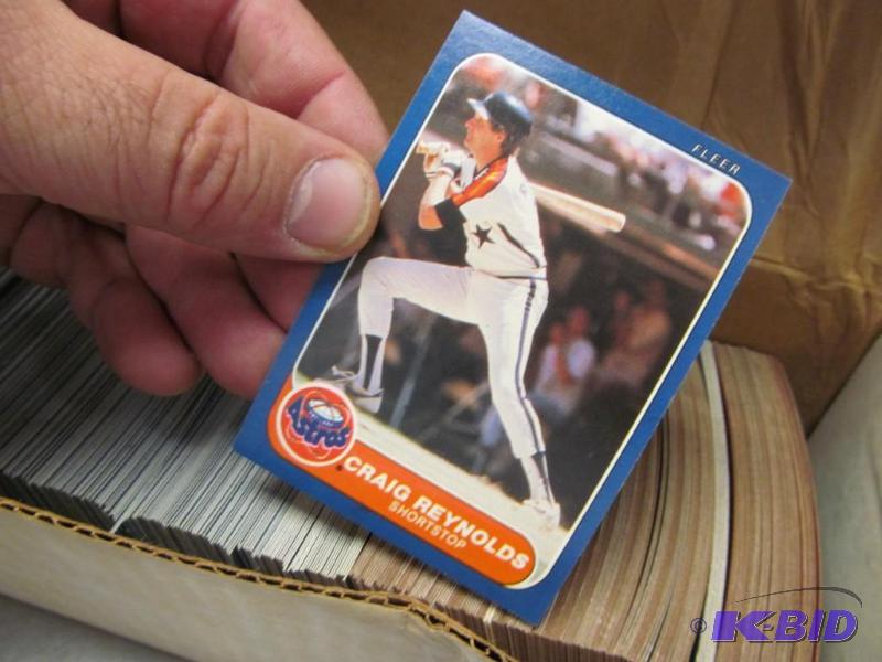 Box of 1986 Fleer. Donruss. Tops Baseball Cards