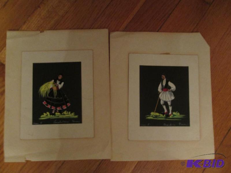 man and woman paintings 10in x 8in...