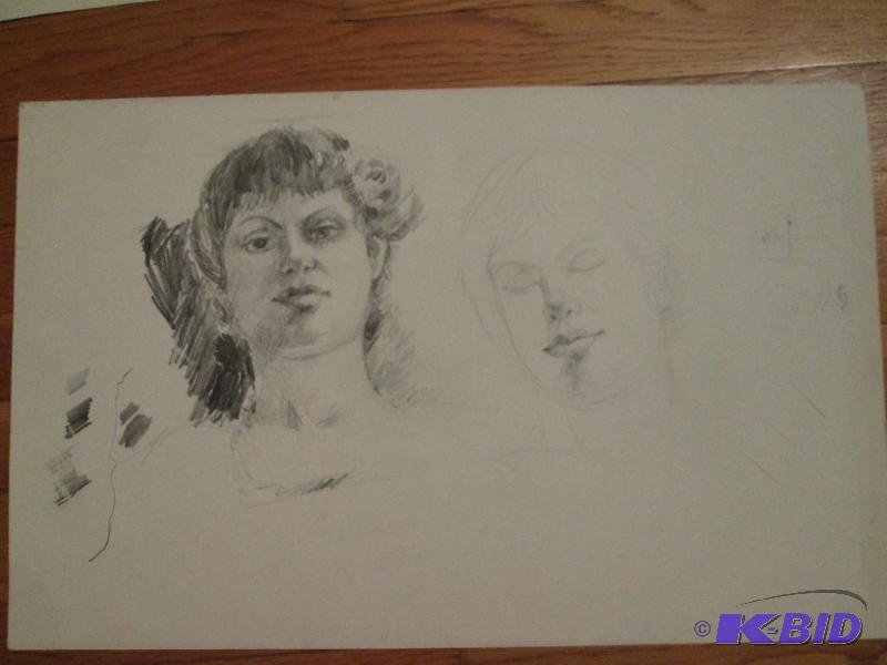 orginal sketch of man and woman 14in x 22in...