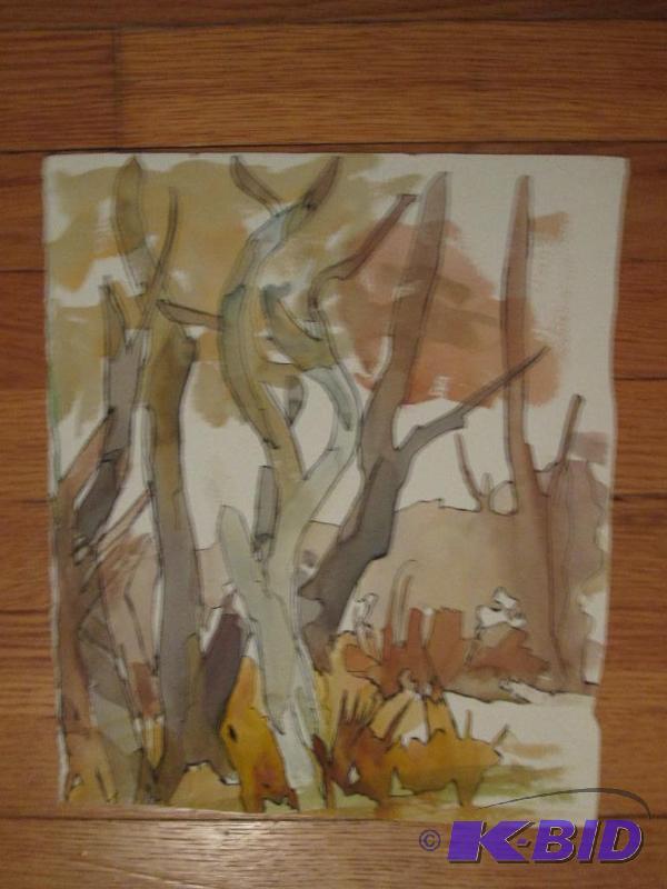 abstsract watercolor parinting 11in x 13 in...