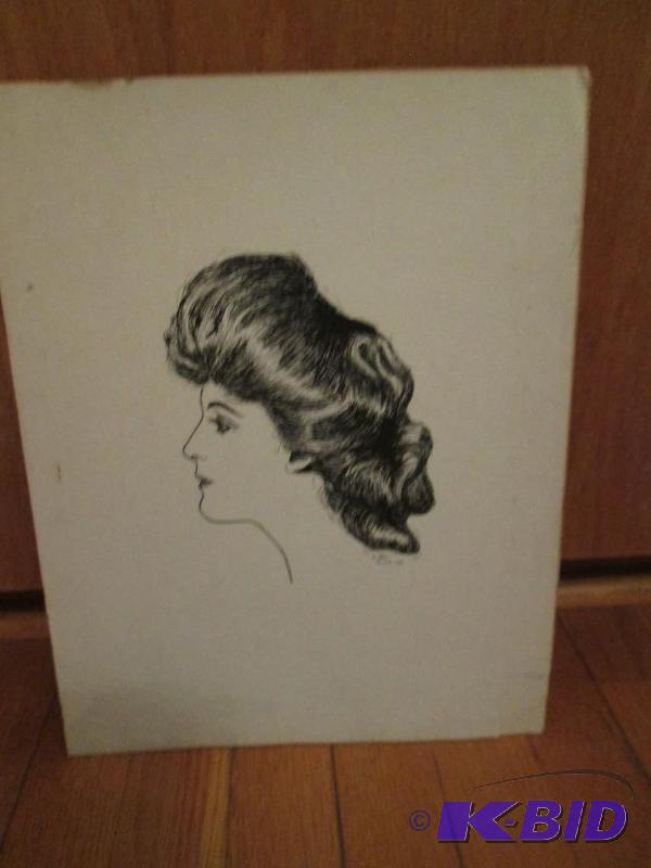 sketch of a woman 14in x 11in...